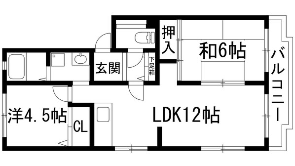 ヴェルドミール逆瀬川の物件間取画像